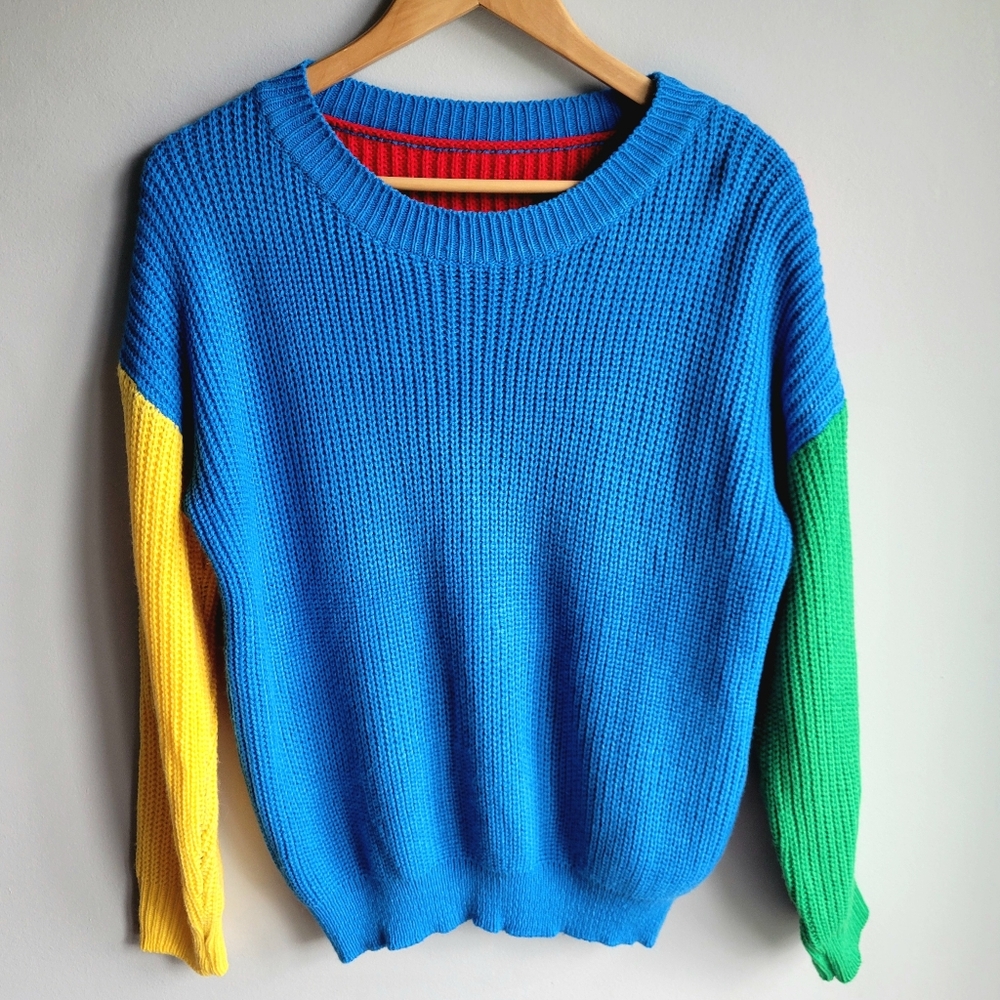 Color Block Knitted Sweater